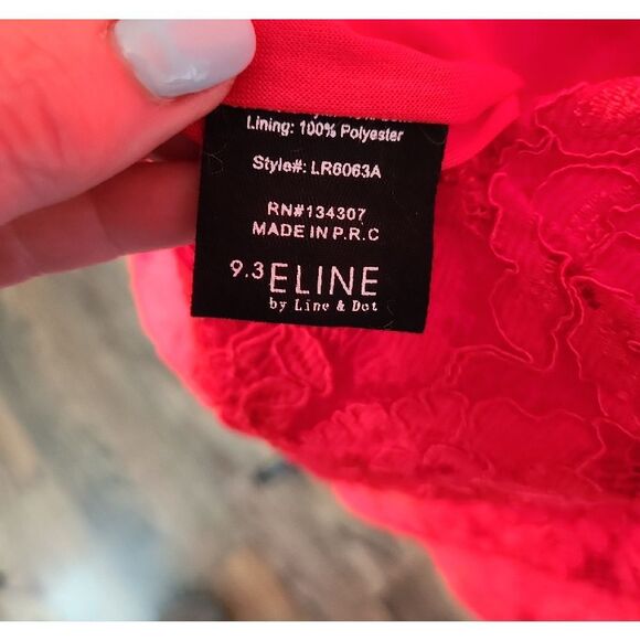 Line & Dot Red Lace Romper Size S NWT - Picture 7 of 9